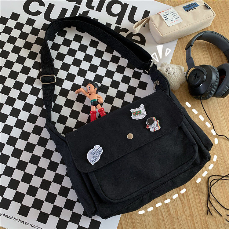 Solid Color Leisure Large Capacity Canvas Bag