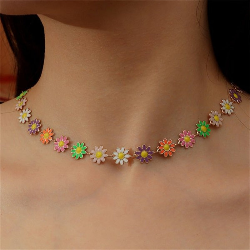 Elegant Flower Daisy Clavicle Necklace