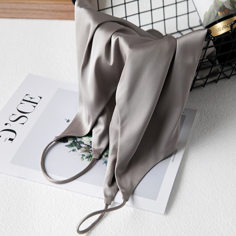 Casual V Neck Harness Silk Top