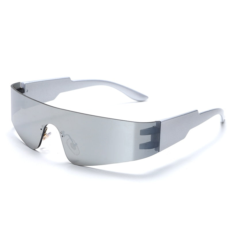 Kardashan Flat Top Shield Fashion Punk Sunglasses Women Y2K Sun Glasses