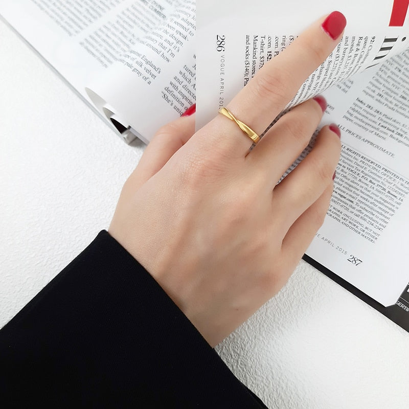 Thin 3mm Charm Stainless Steel Ring