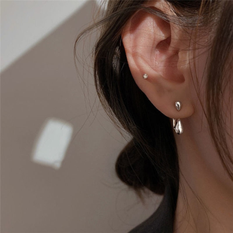 Korean Four-Prong Setting CZ Earing Claw Ear Hook Clip
