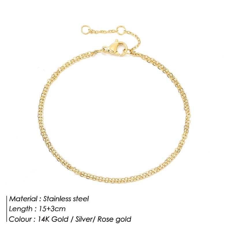 JUJIE 316L Stainless Steel Ball Chain Bracelet