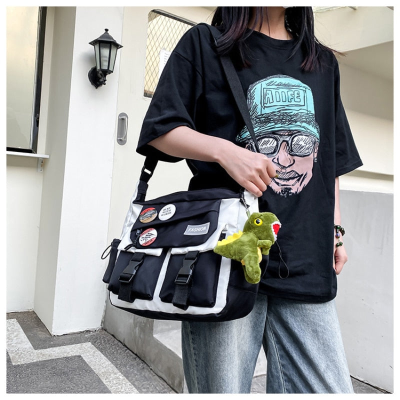 Youth Nylon Canvas Messenger Bag