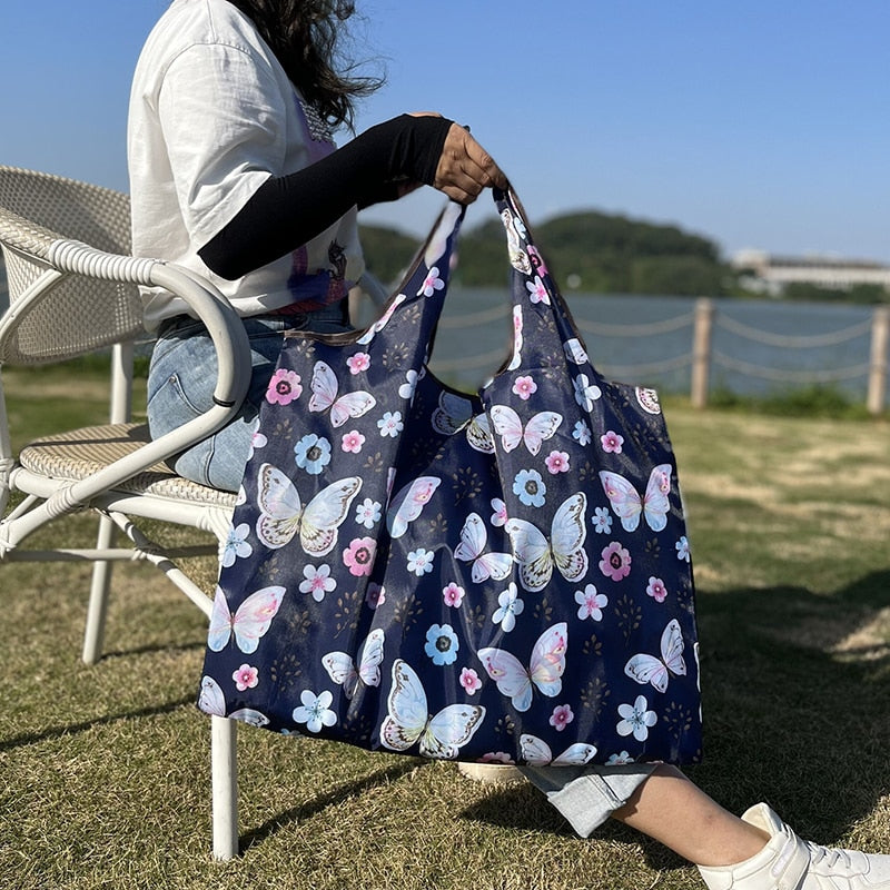 Reusable Large Cartoon Folding Washable Shopping Bag - Jeglowstore