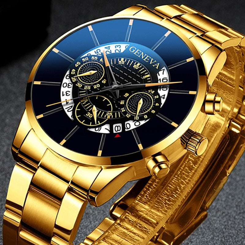 Stainless Steel Quartz Luxury Wrist Watch