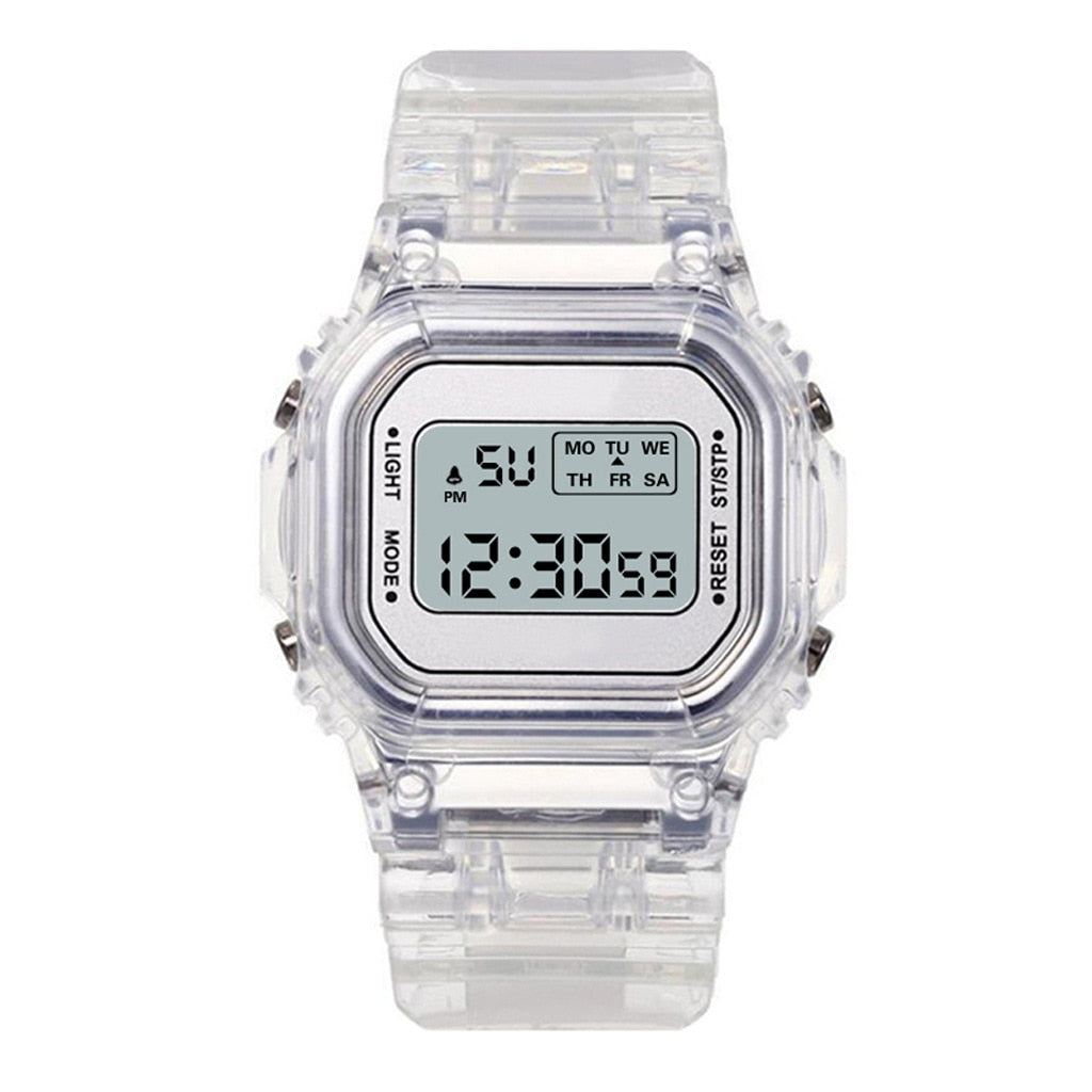 Color Luminous Dial Life Waterproof Multi-function Electronic Watch For Boys And Girls