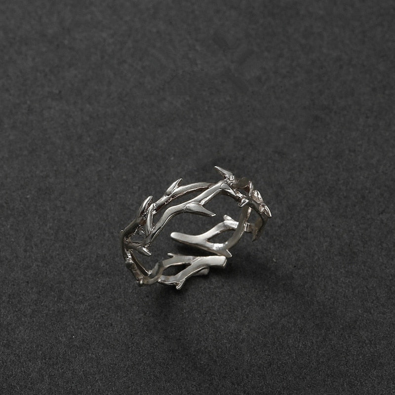 Fashion Punk Irregular Thorns Personality Adjustable Ring