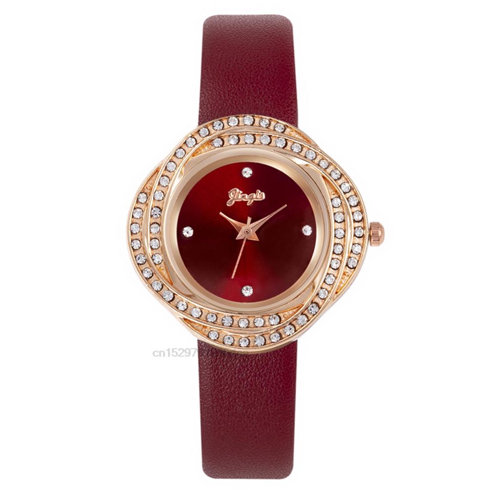 Luxury Fashion Irregular Rhinestone Quartz Clock Watch