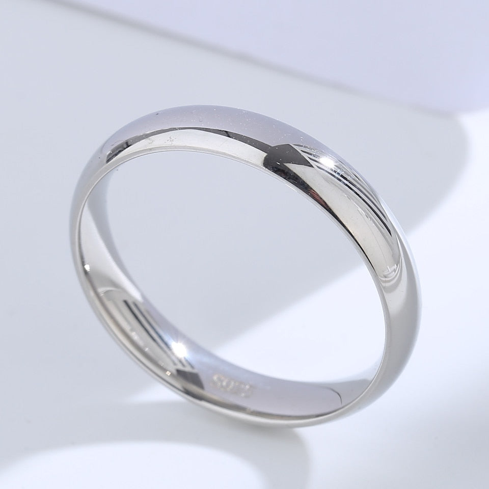 925 Sterling Silver Light Polishing Simple Circle Ring