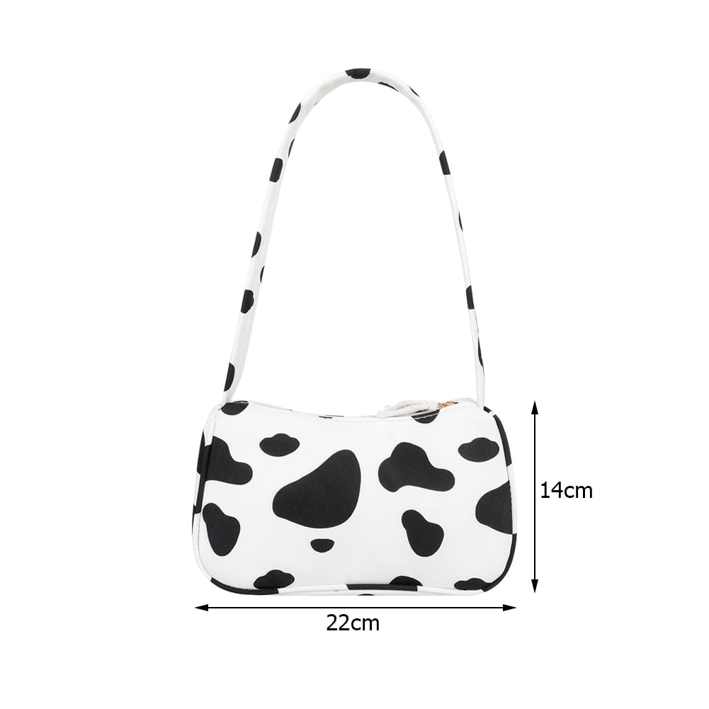 Vintage Animal Pattern Print Canvas Shoulder Bag Vintage