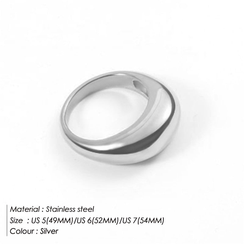 e-Manco Fashion Simple Stainless Steel Ring
