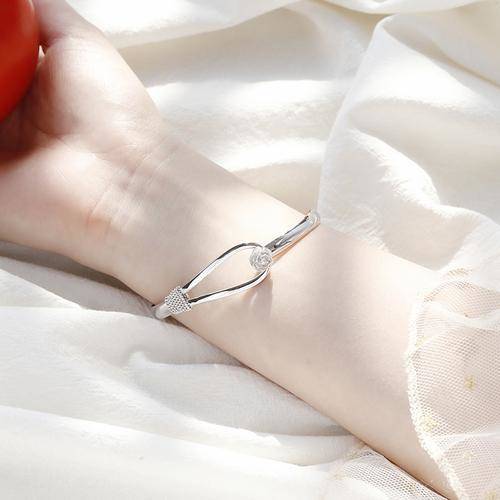 925 Sterling fine elegant flower Silver Bracelet