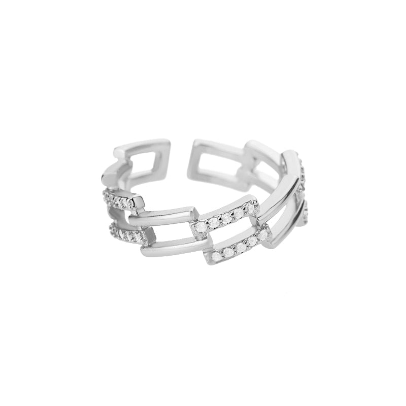 Lightning Stainless Steel Gold Plated Finger Ring
