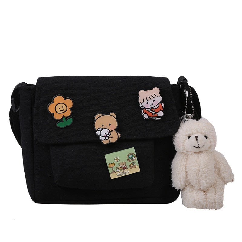 Cute Canvas Small Bag Female