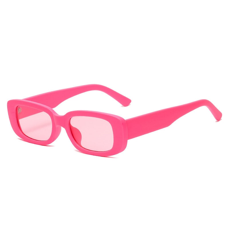 Emosnia Women Man Fashion Small Rectangle Candy Shades Sunglasses