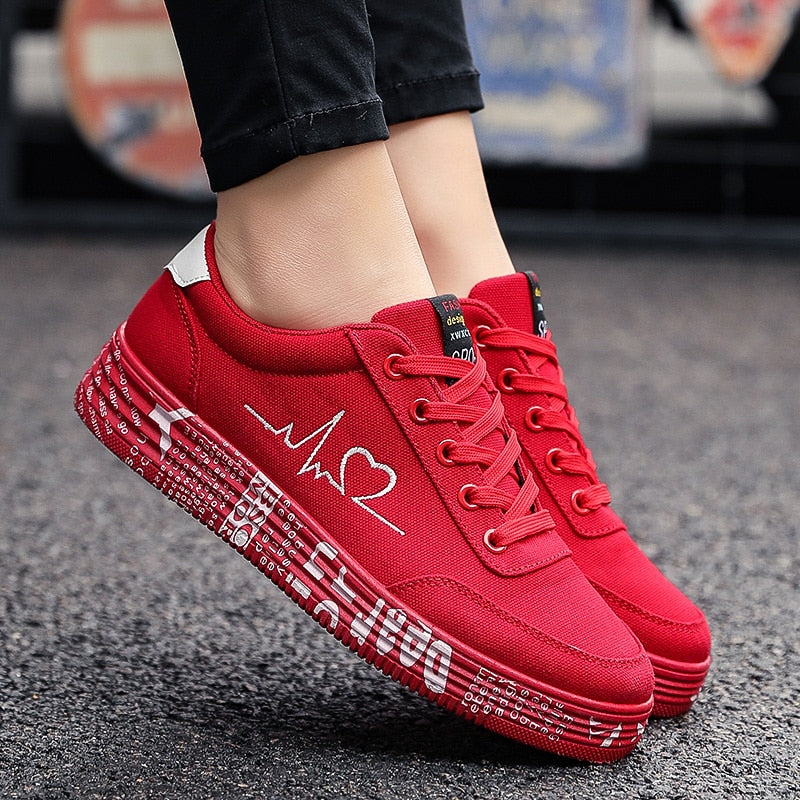 Vulcanized Lace-up Casual Shoes Breathable
