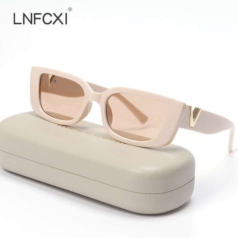 LNFCXI Luxury Retro Small Frame Cat Eye Sunglasses