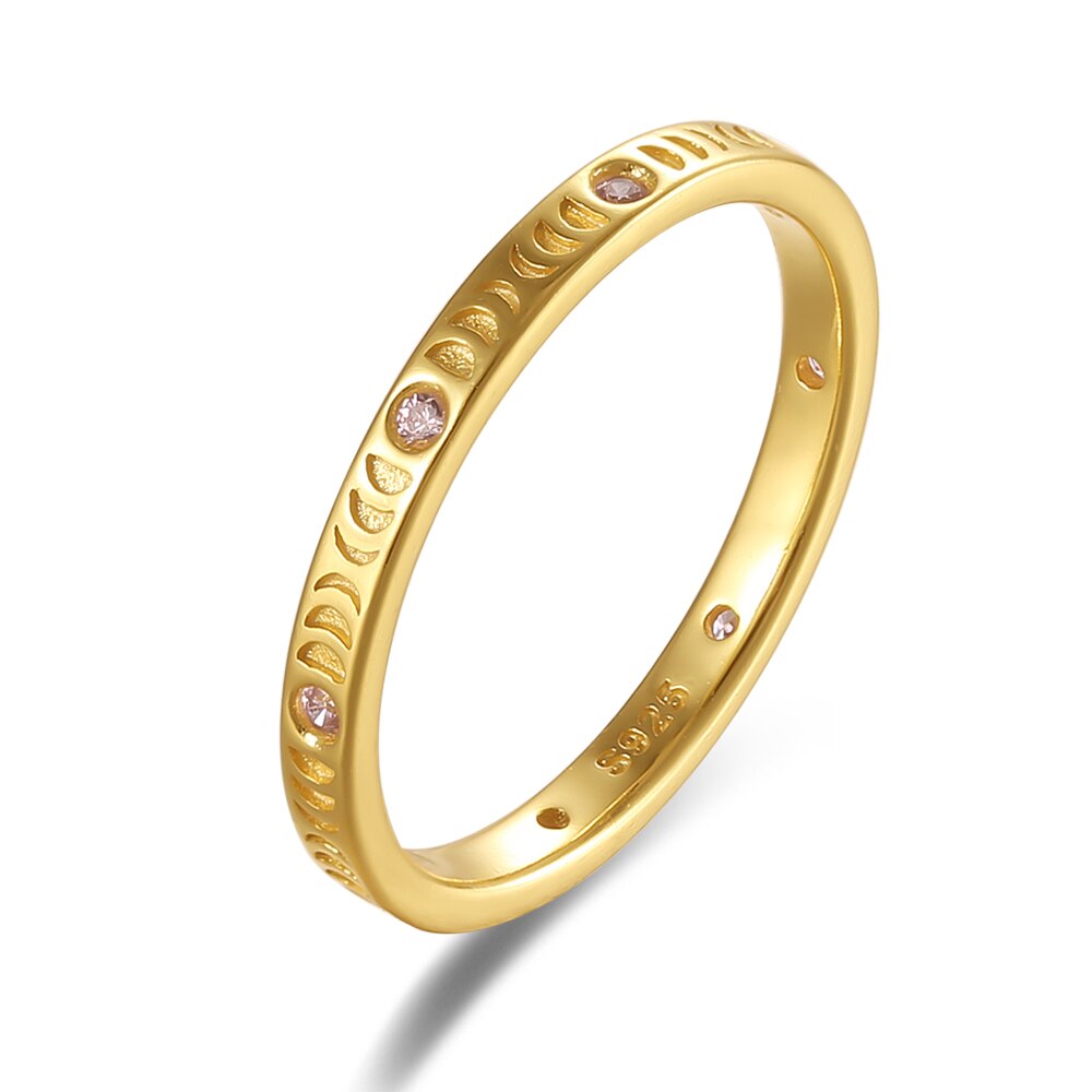 RORU 925 Silver Slim Stacking Trendy Retro Oxidized Zircon Ring