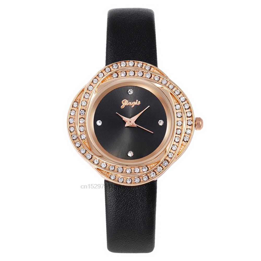 Luxury Fashion Irregular Rhinestone Quartz Clock Watch