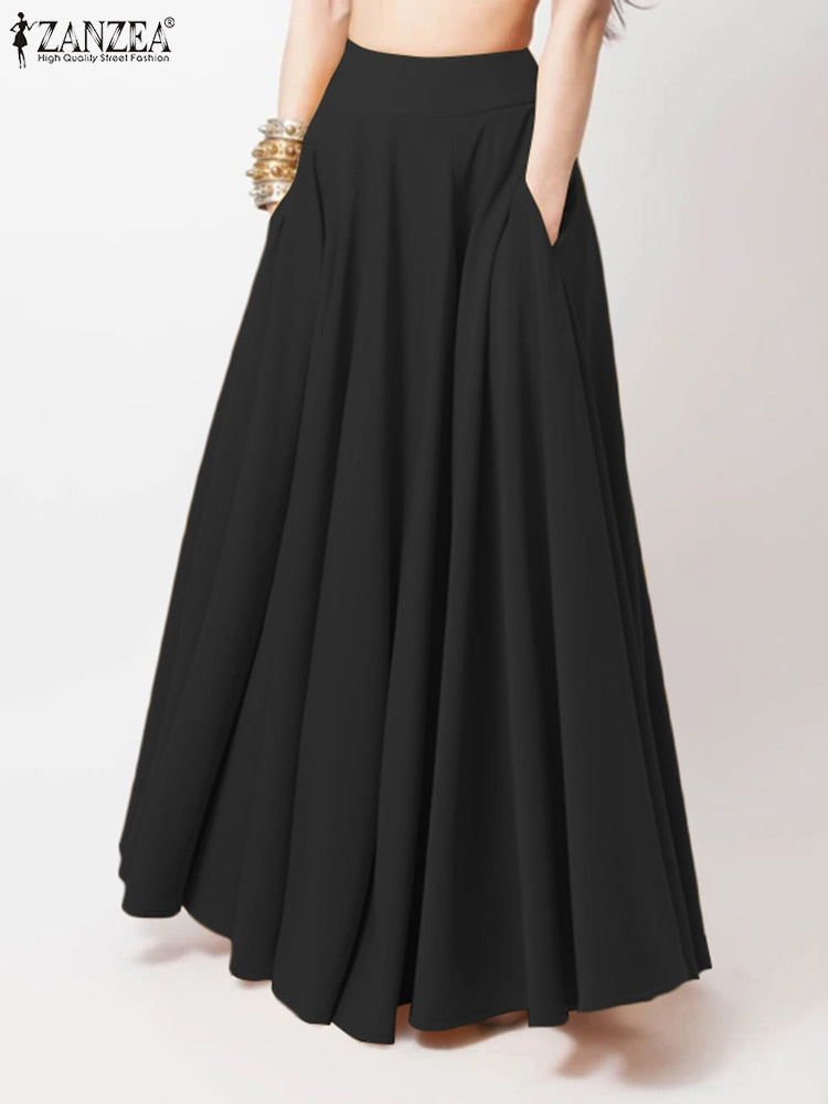 Casual Elegant A-line Party Beach Maxi Long Skirt