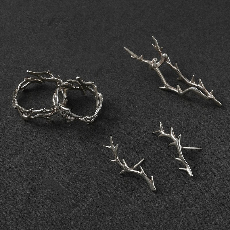 Fashion Punk Irregular Thorns Personality Adjustable Ring
