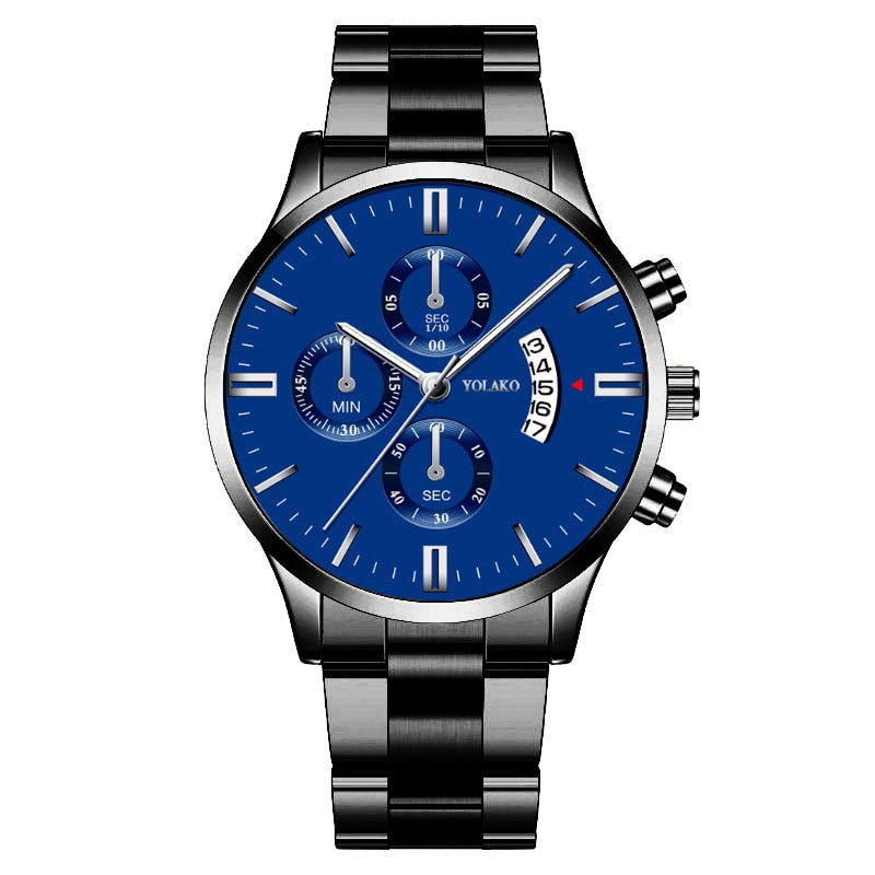 Luxury Calendar Quartz Stainless Steel Watch