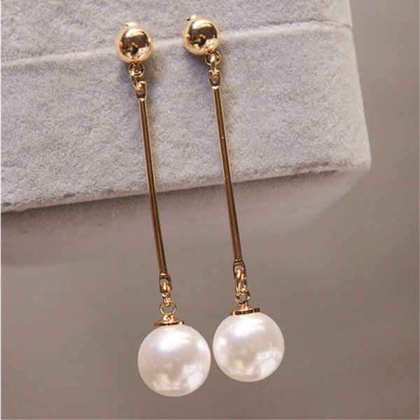 Contracted Heart Pearl Earrings For Women