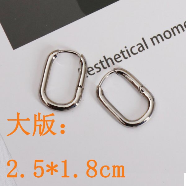 Gold Color Circle Hoop Geometric Earrings for Girls