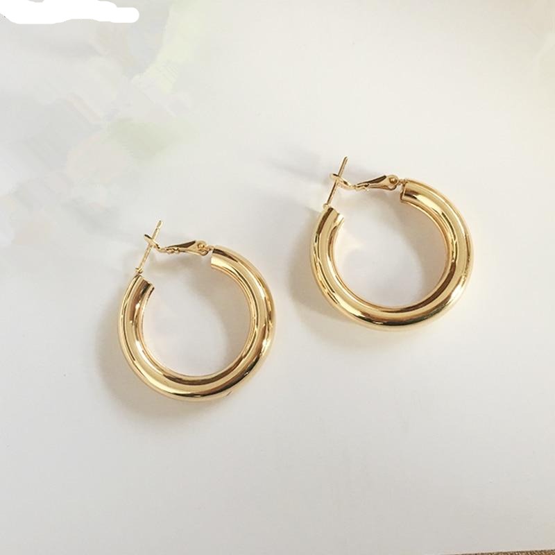 Geometric Round Big Hoop Earrings - Shopeasywear