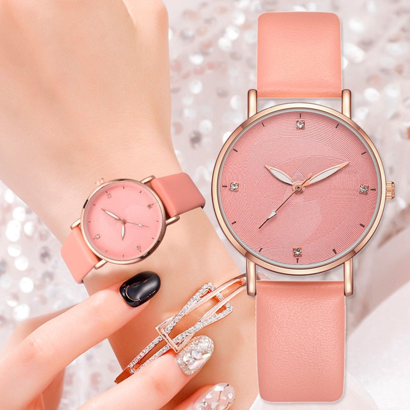 Quartz Wrist Casual Leather Watch - Shopeasywear