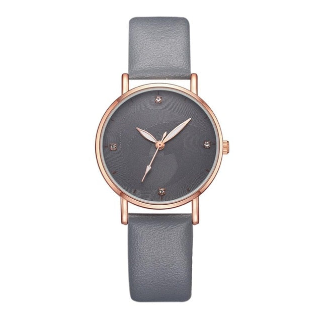 Quartz Wrist Casual Leather Watch - Shopeasywear