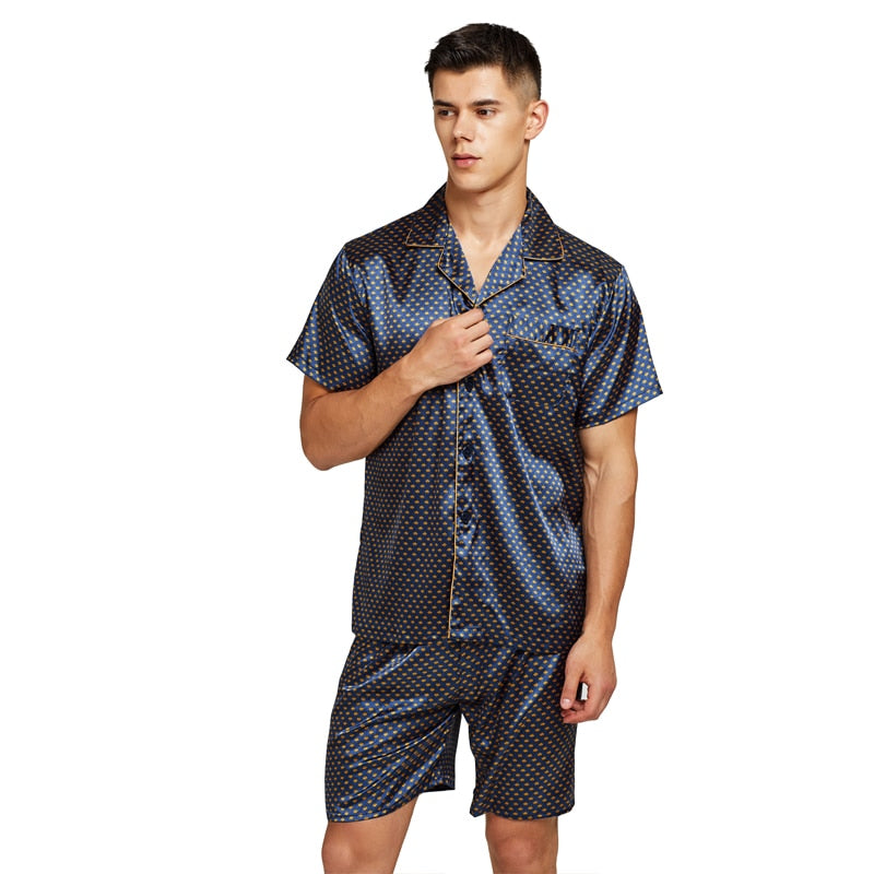 Silk Pajamas Shorts For Men