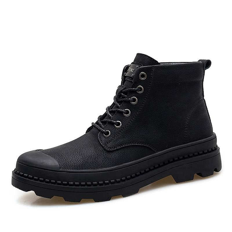 Black Warm Winter Men Boots