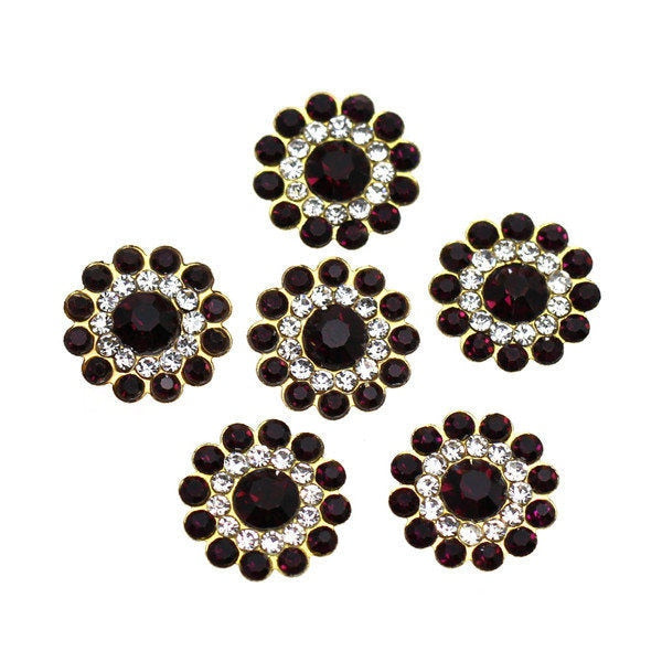 20Pcs Flower Crystal Rhinestones