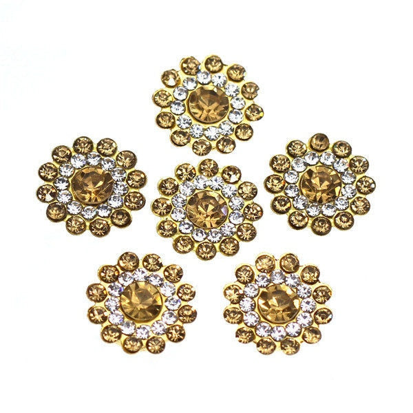 20Pcs Flower Crystal Rhinestones