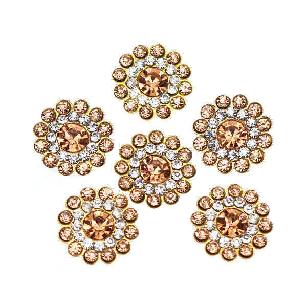 20Pcs Flower Crystal Rhinestones