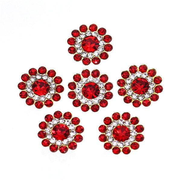 20Pcs Flower Crystal Rhinestones