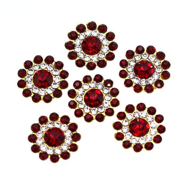 20Pcs Flower Crystal Rhinestones