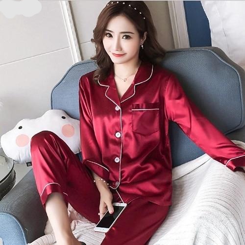 Women's Silk Satin Pajamas Set