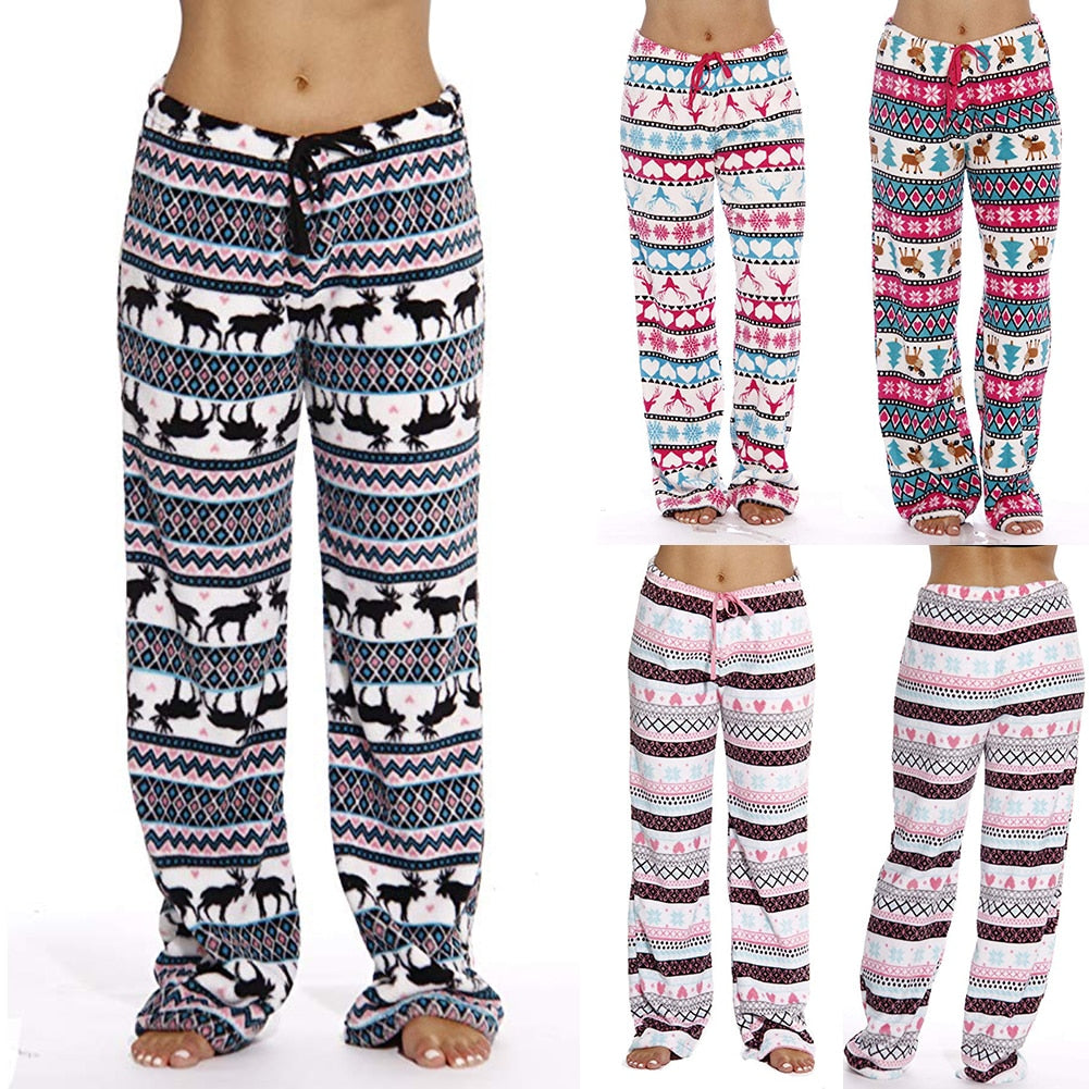 Soft Animal Printed Loose Sleep Bottoms - Shopeasywear