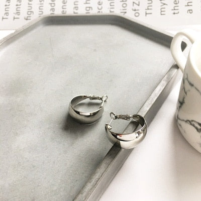 Geometric Round Big Hoop Earrings - Shopeasywear