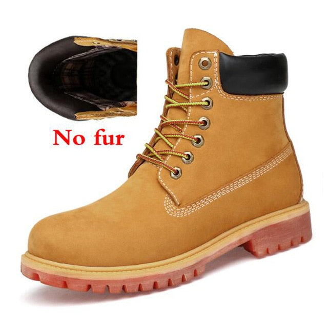 Natural Cow Leather Men Boots