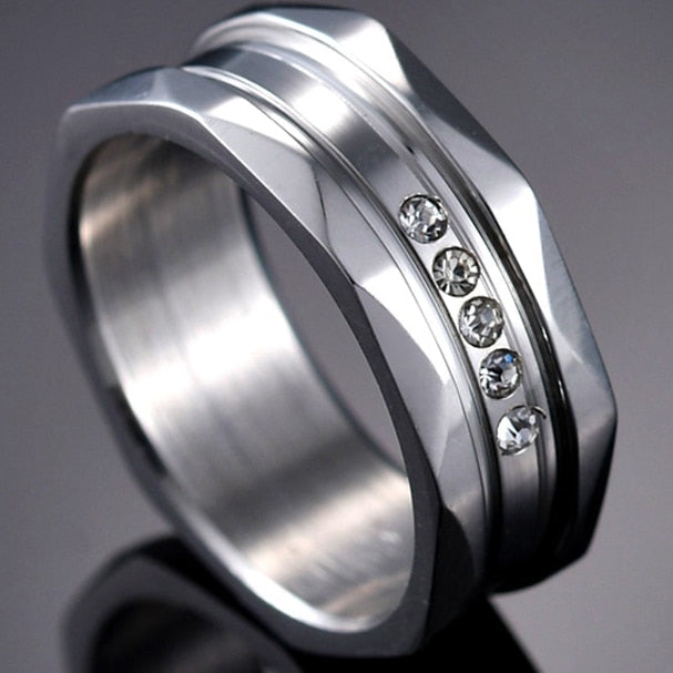 Stainless Steel Thin Blue Line Ring - Shopeasywear
