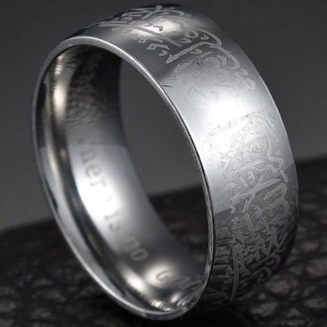 Stainless Steel Thin Blue Line Ring - Shopeasywear