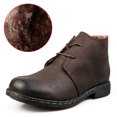 Men Brown Leather Boots