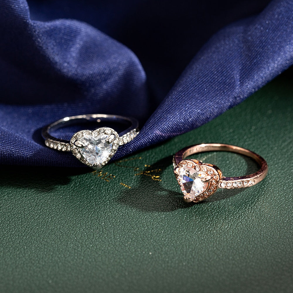 Heart Shaped Wedding Rings For Women - Shopeasywear