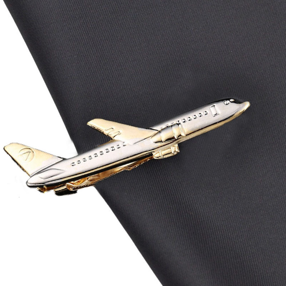 Airplane Shape Men Tie Clip - Shopeasywear