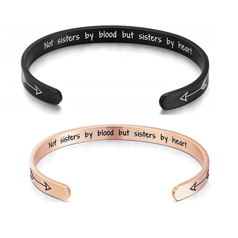 “Not Sisters by Blood But Sisters by Heart” Friendship Bracelet - Shopeasywear