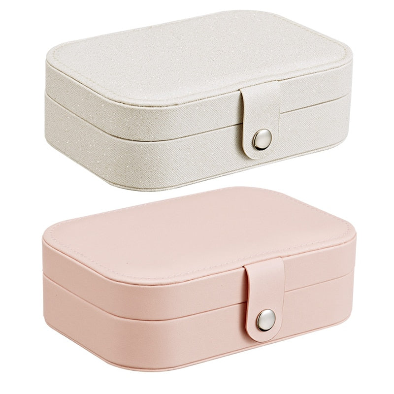 Fashion Solid Color Simple Earring Plate Jewelry Box Earrings Ring Multi-Function Jewelry Simple Storage Box Easy To Carry - Shopeasywear